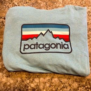 Patagonia Worn Wear Line Logo Hoodie Size Large